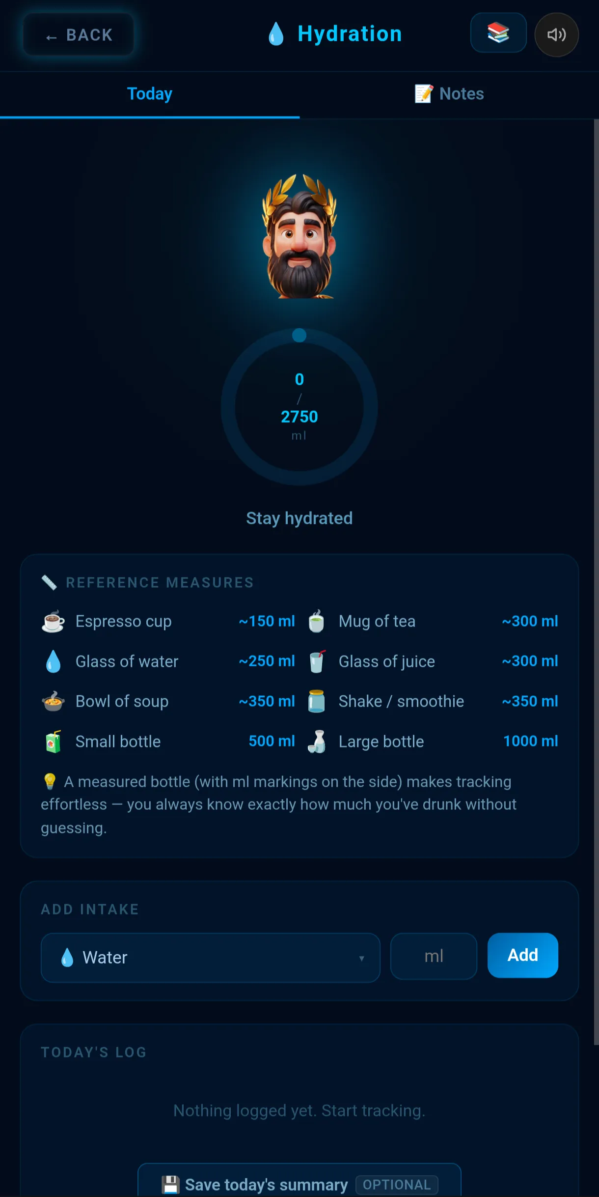 Hydration Tracking