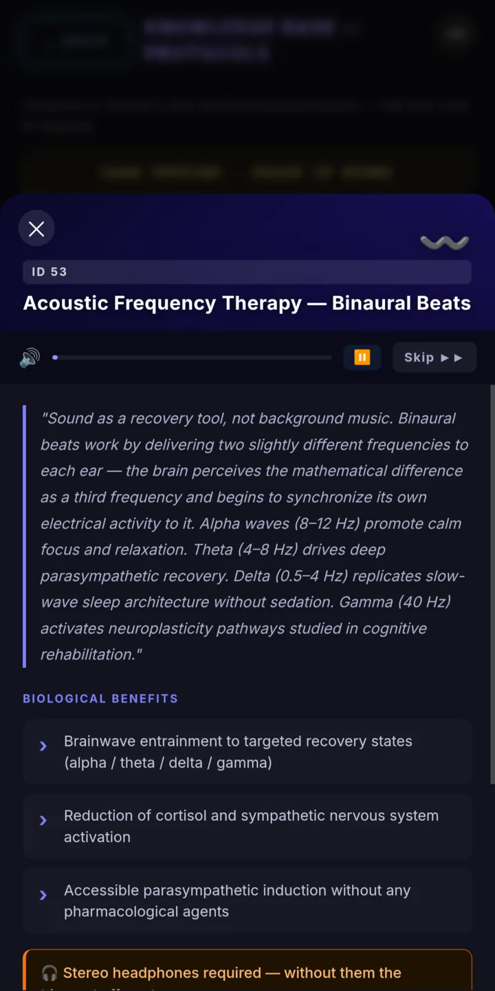 Acoustic Frequency Therapy — Binaural Beats